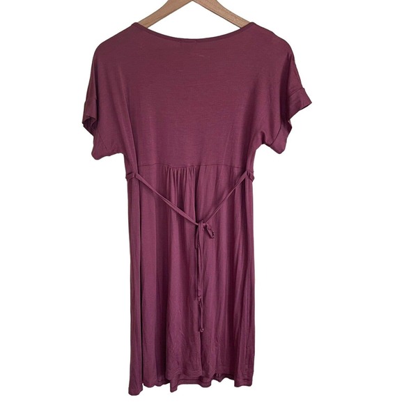 Ella Moss Purple Mini Dress Womens Size Large With Tie Back - Picture 3 of 10